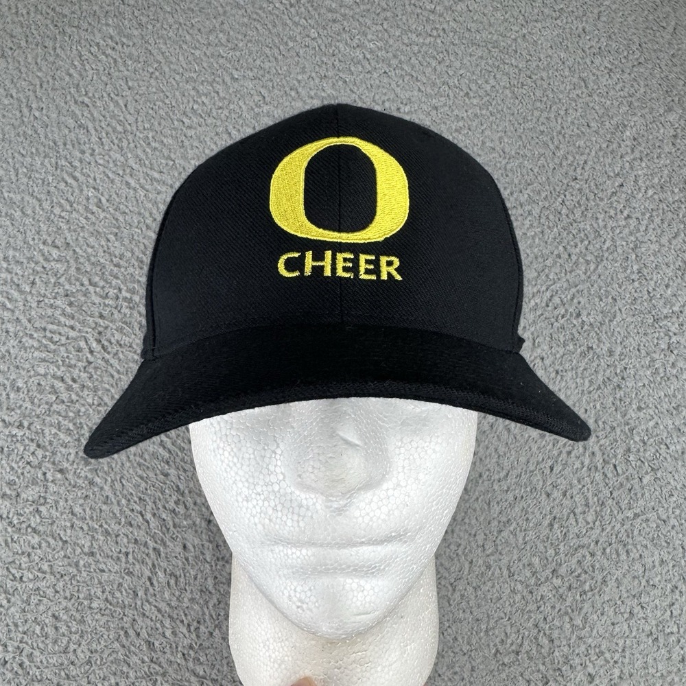 Nike Oregon Ducks Cheer Black Embroidered Hat Black Fitted Size M/l NWT